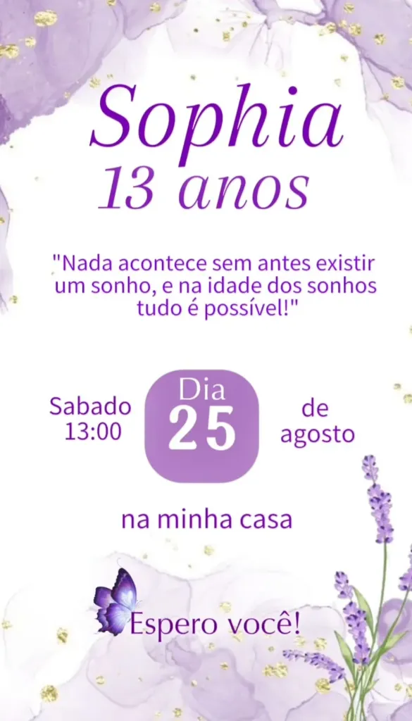 Convite de aniversário